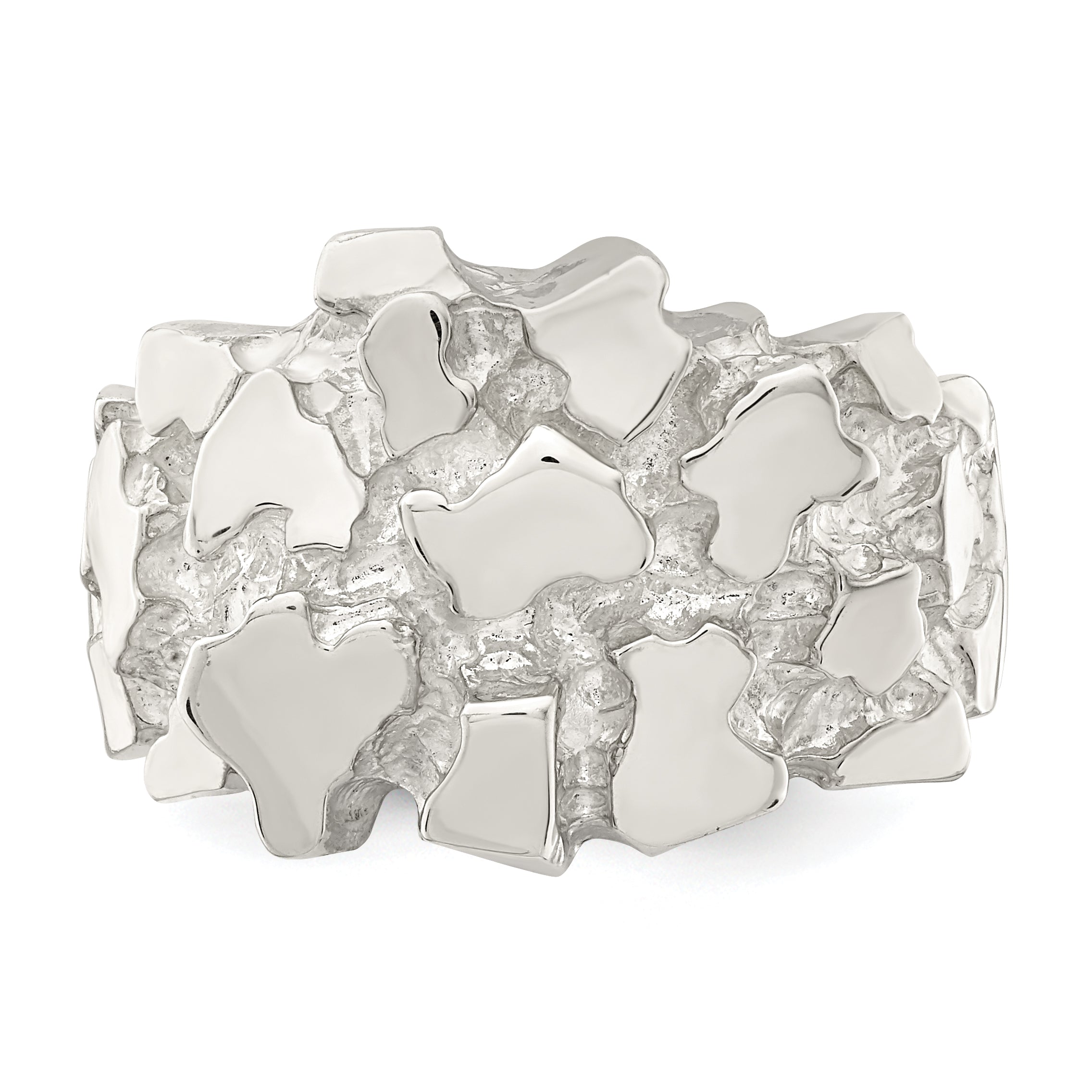 Sterling Silver Men's Nugget Ring