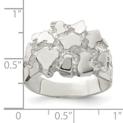 Sterling Silver Men's Nugget Ring