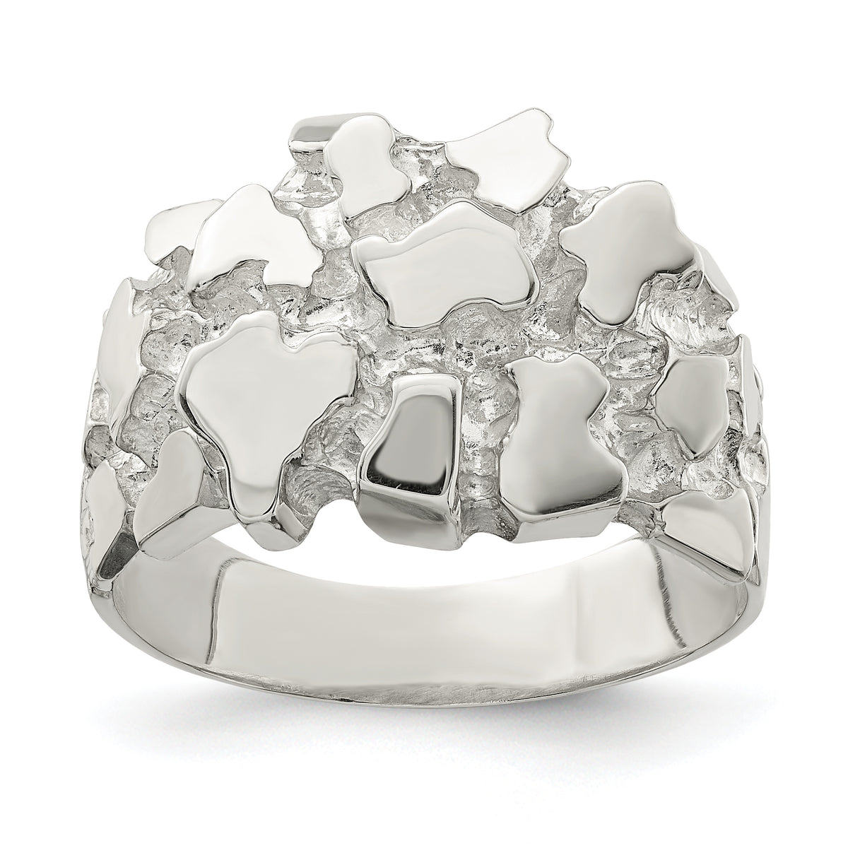 Sterling Silver Men's Nugget Ring