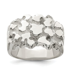 Sterling Silver Men's Nugget Ring