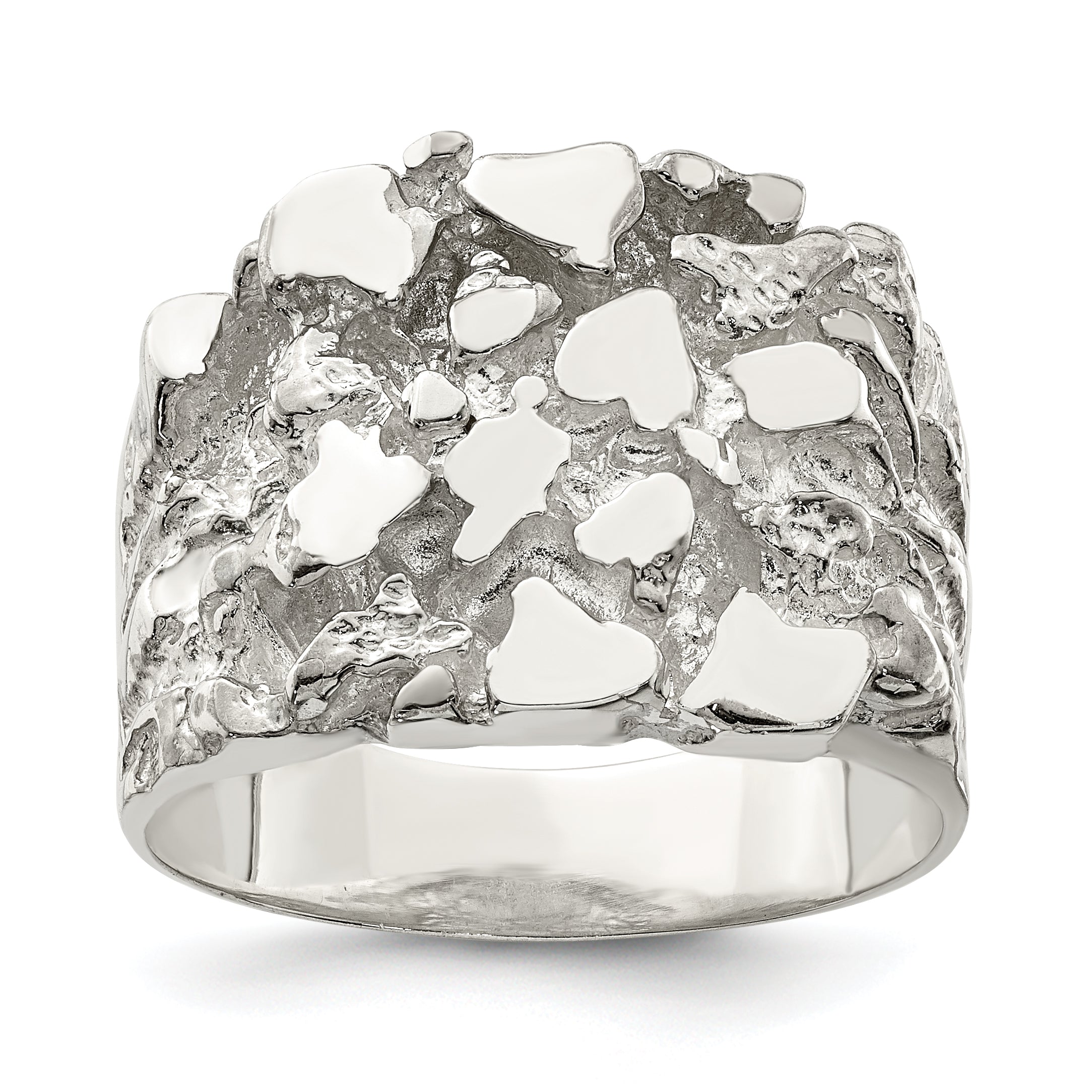 Sterling Silver Men's Nugget Ring