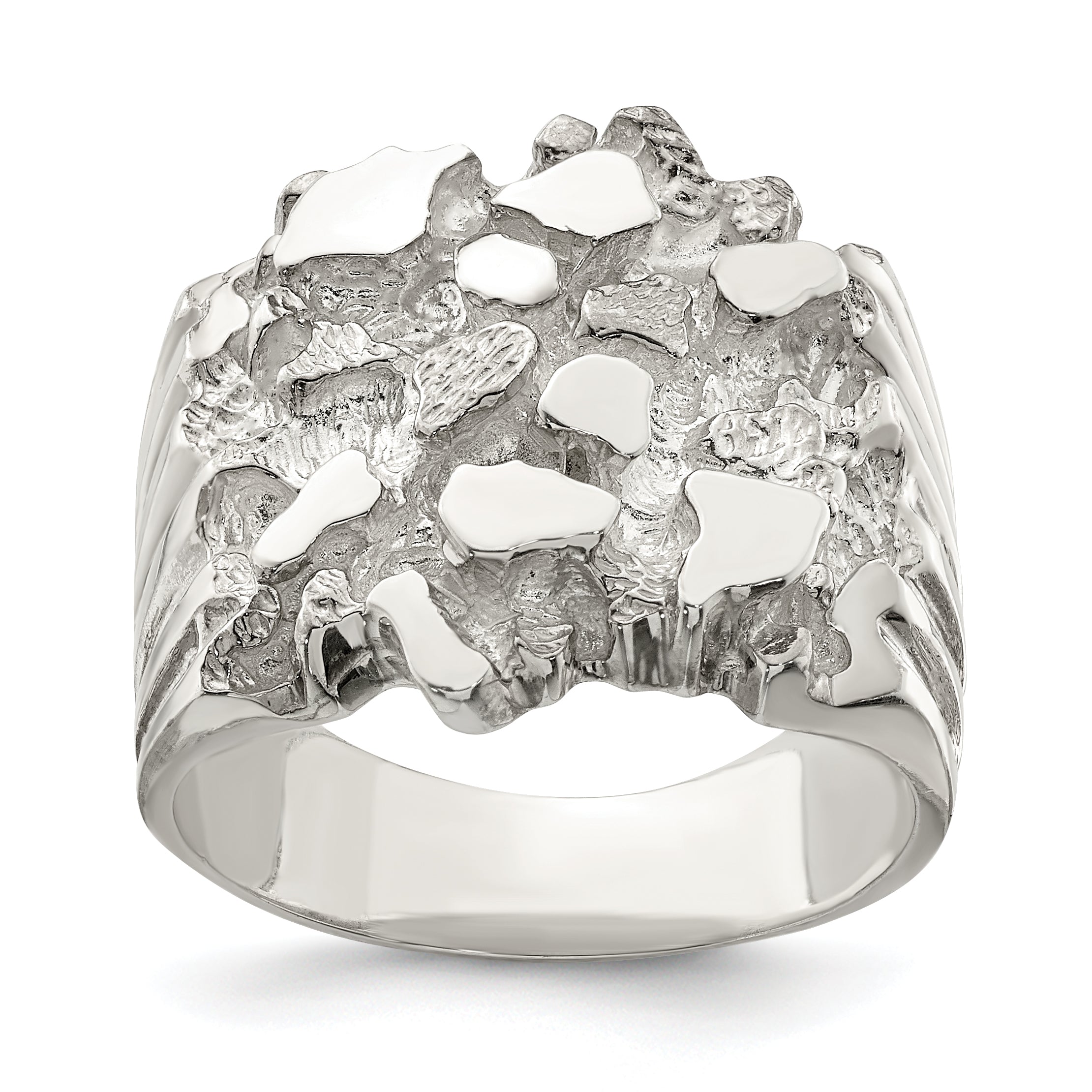 Sterling Silver Men's Nugget Ring