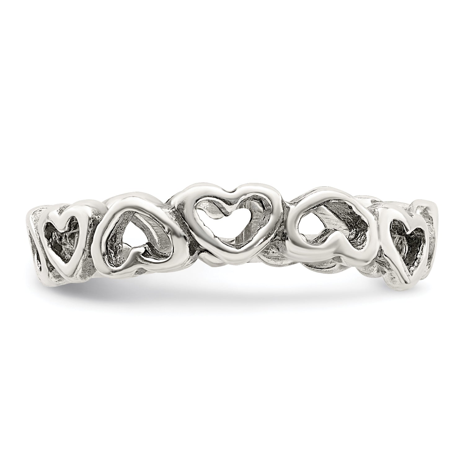 Sterling Silver Antiqued Heart Toe Ring