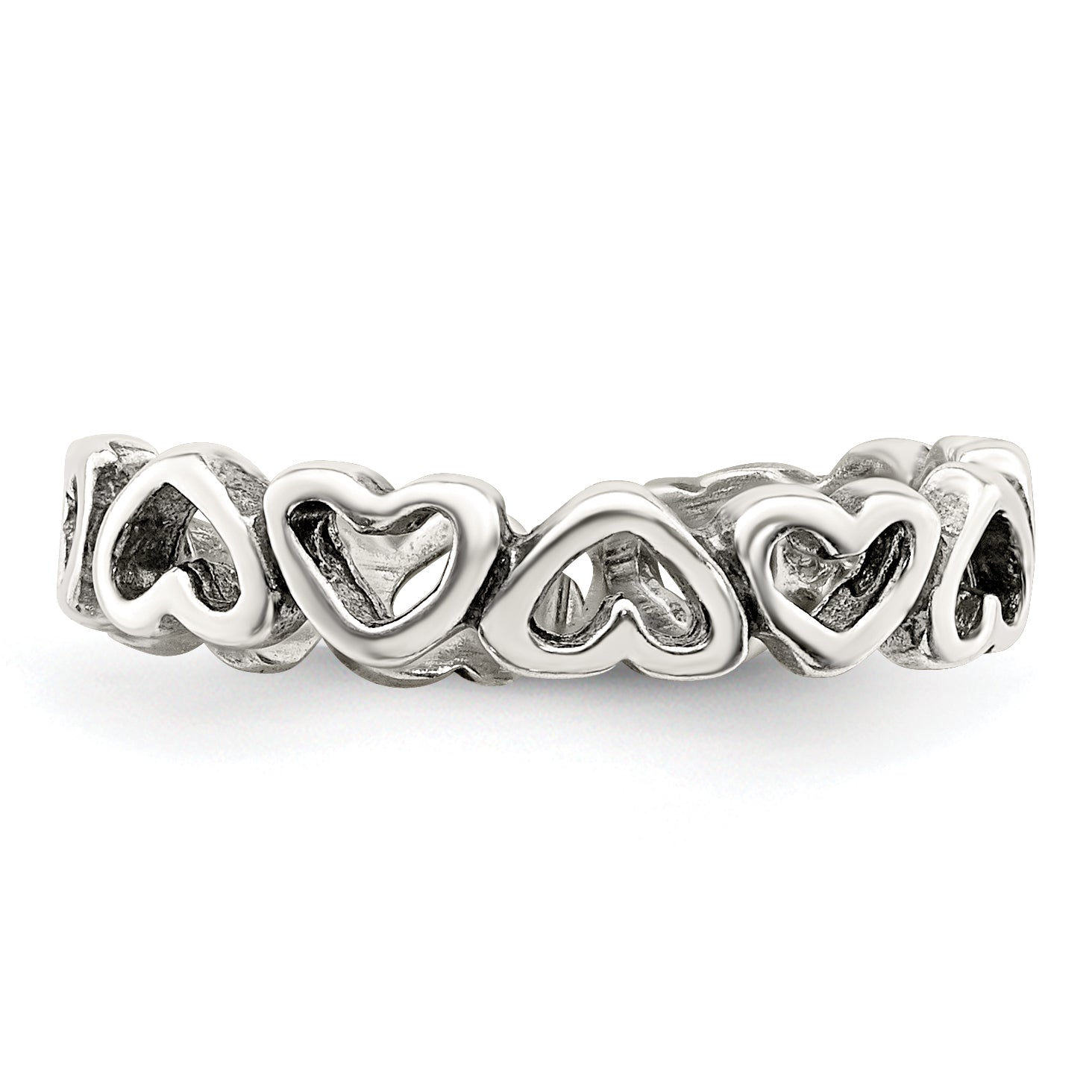 Sterling Silver Antiqued Heart Toe Ring