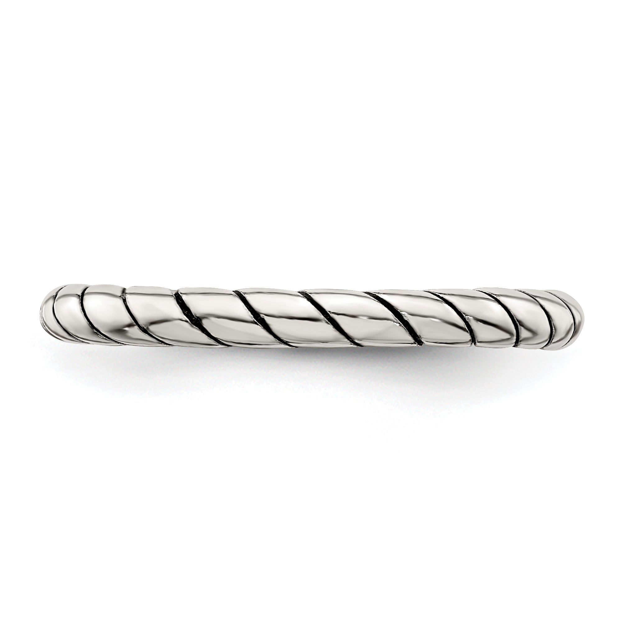 Sterling Silver Stackable Twist Ring