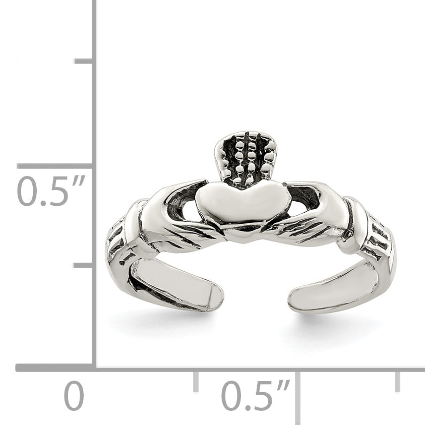 Sterling Silver Claddagh Toe Ring