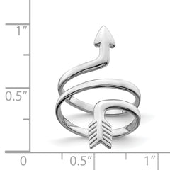 Sterling Silver Rhodium-plated Arrow Wrap Toe Ring