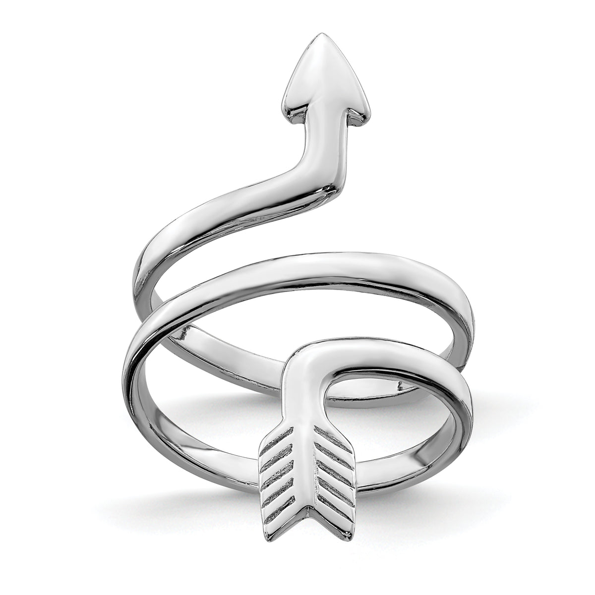 Sterling Silver Rhodium-plated Arrow Wrap Toe Ring