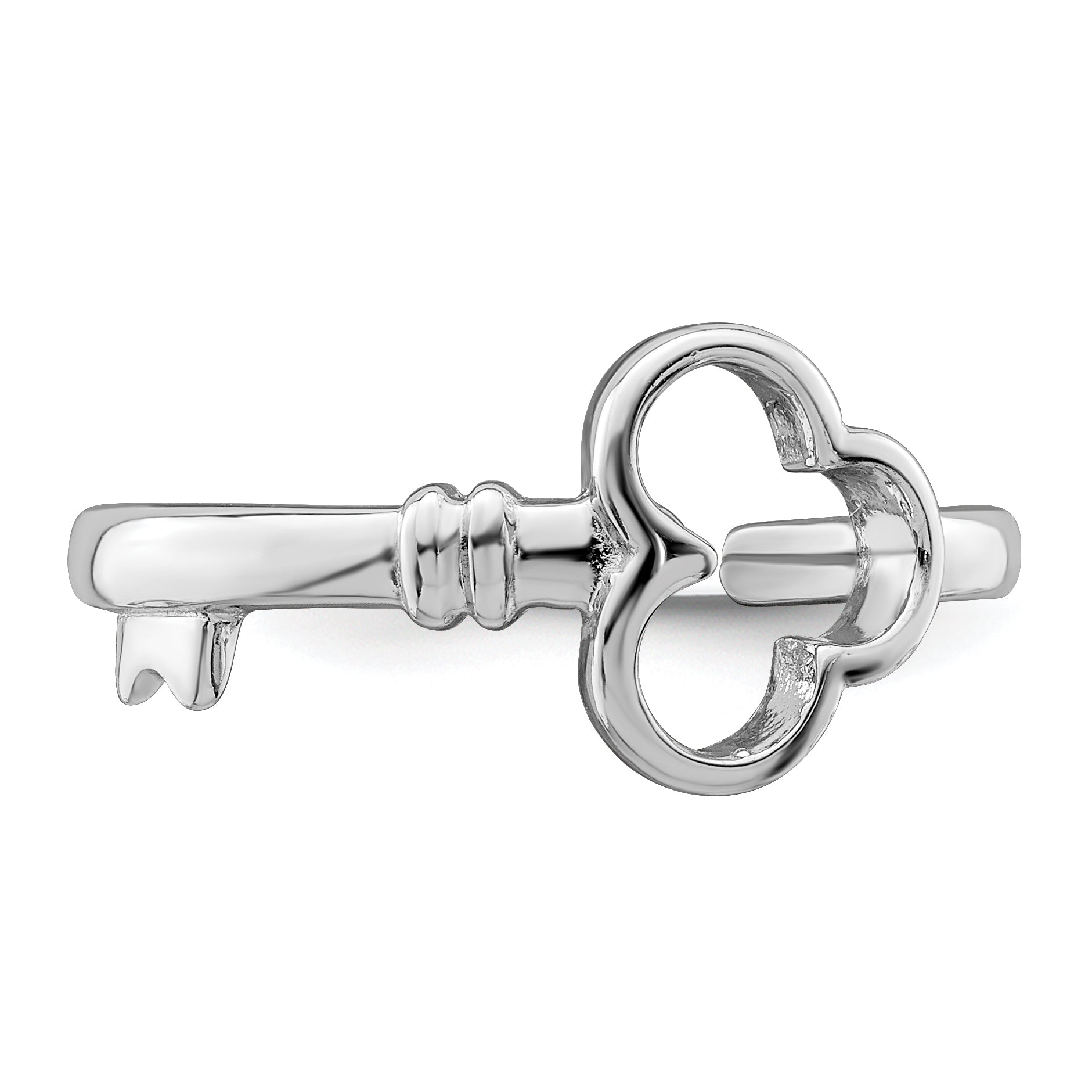 Sterling Silver Rhodium-plated Key Toe Ring