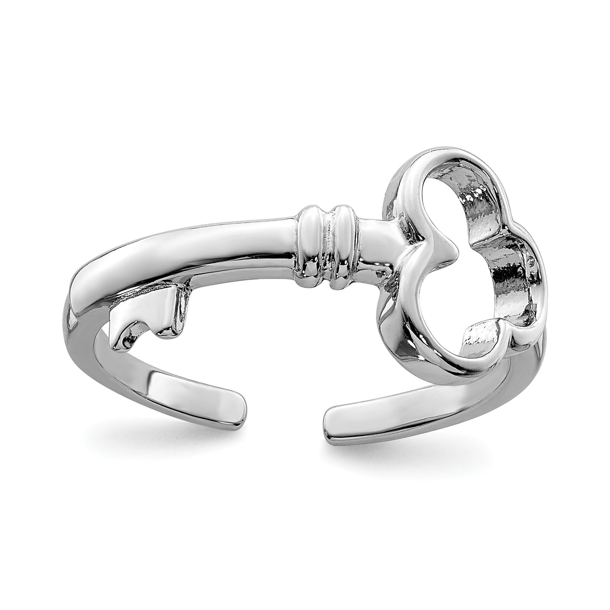 Sterling Silver Rhodium-plated Key Toe Ring