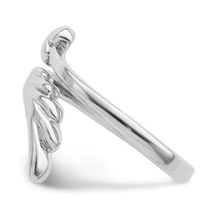 Sterling Silver Rhodium-plated Heart WithWing Toe Ring