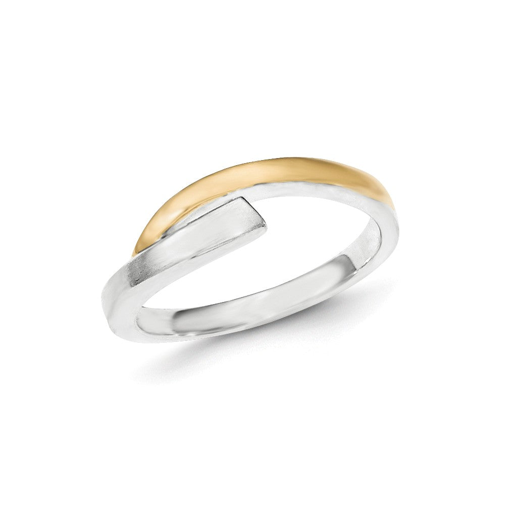 Sophia Jewelers Sterling Silver 9k Gold Accent Two-Tone Fashion Ring