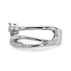 Sterling Shimmer Sterling Silver Rhodium-plated 27 Stone CZ Ring