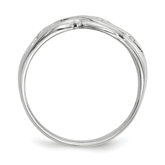 Sterling Silver Rhodium-plated Polished Infinity Ring