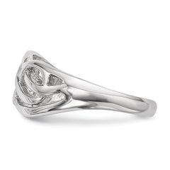 Sterling Silver Rhodium-plated Polished Infinity Ring