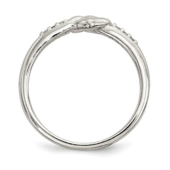 Sterling Silver CZ Heart Ring