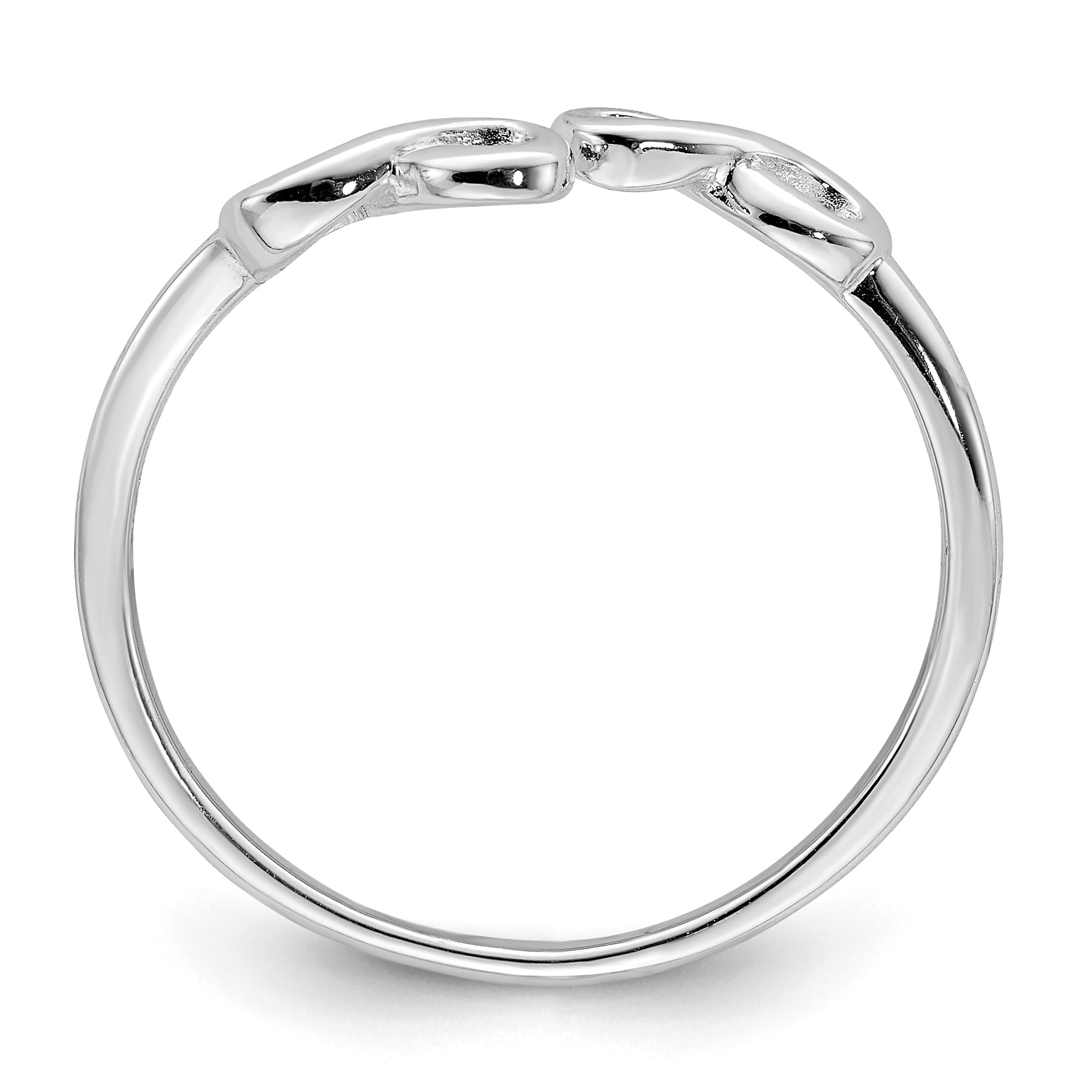 Sterling Silver Rhodium Plated Infinity Ring