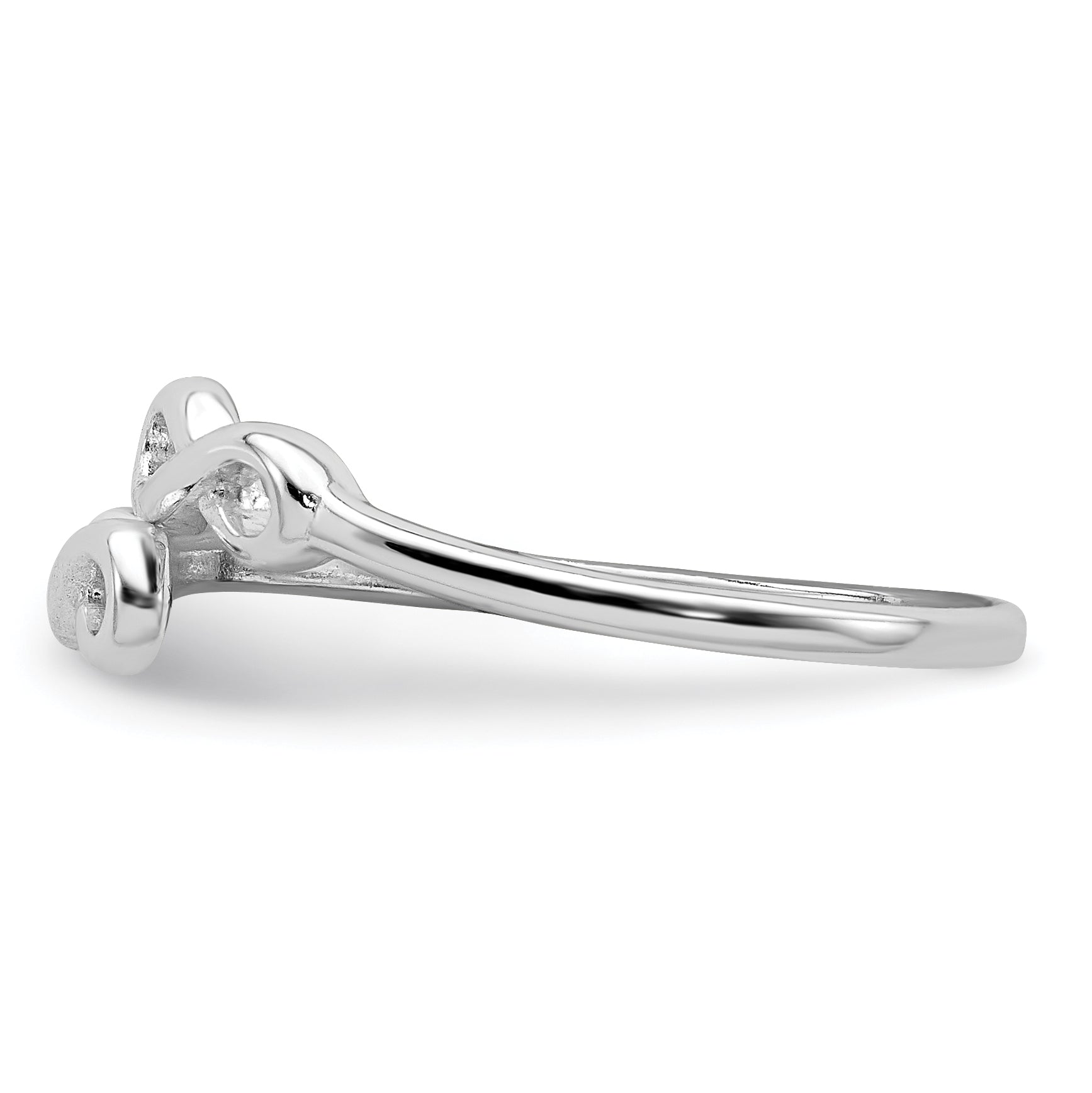 Sterling Silver Rhodium Plated Infinity Ring