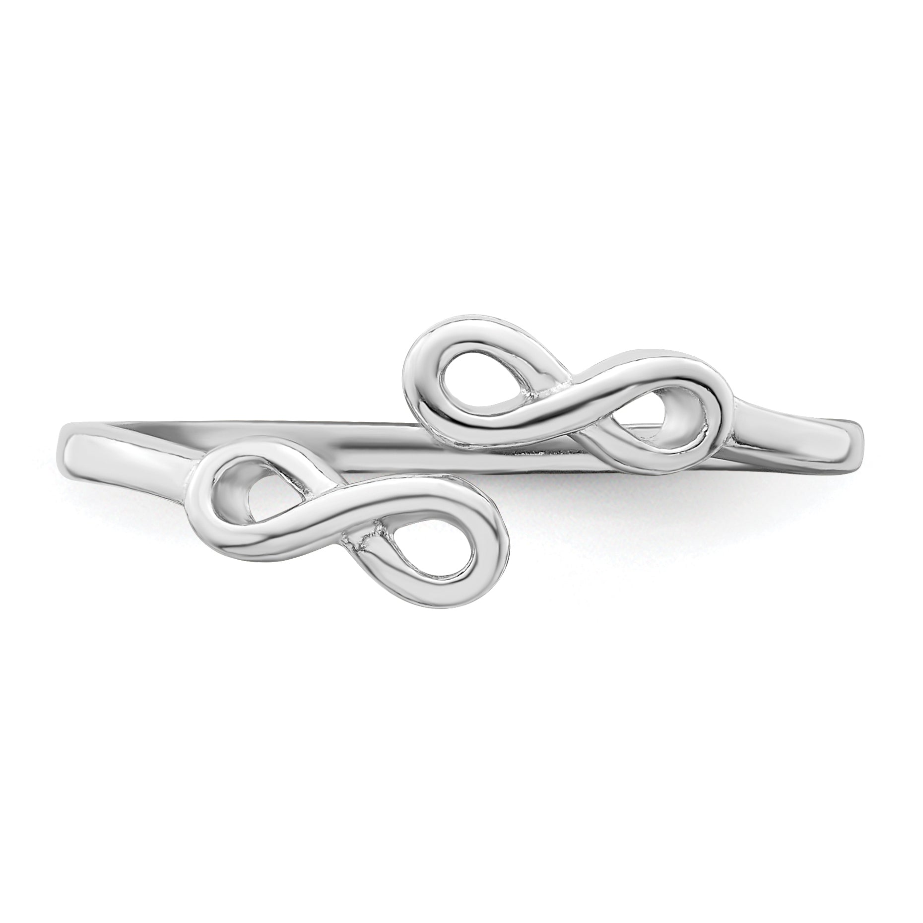 Sterling Silver Rhodium Plated Infinity Ring