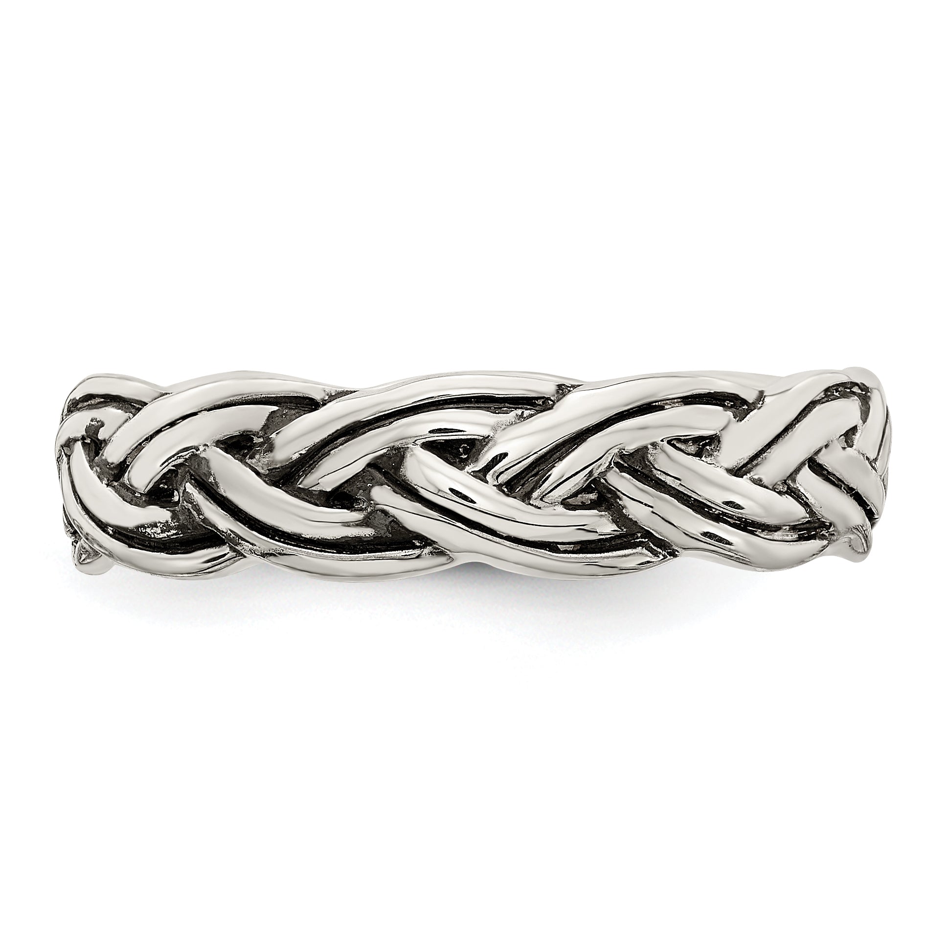 Sterling Silver Antiqued Celtic Band