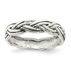 Sterling Silver Antiqued Celtic Band