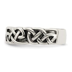 Sterling Silver Antiqued Celtic Knot Band