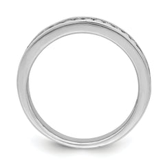 Sterling Silver Rhodium Plated CZ Ring