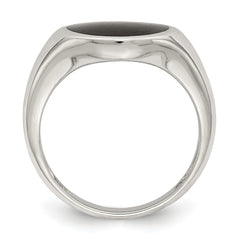 Sterling Silver Onyx Inlay Ring