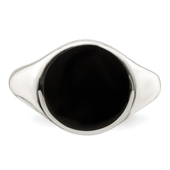 Sterling Silver Onyx Inlay Ring