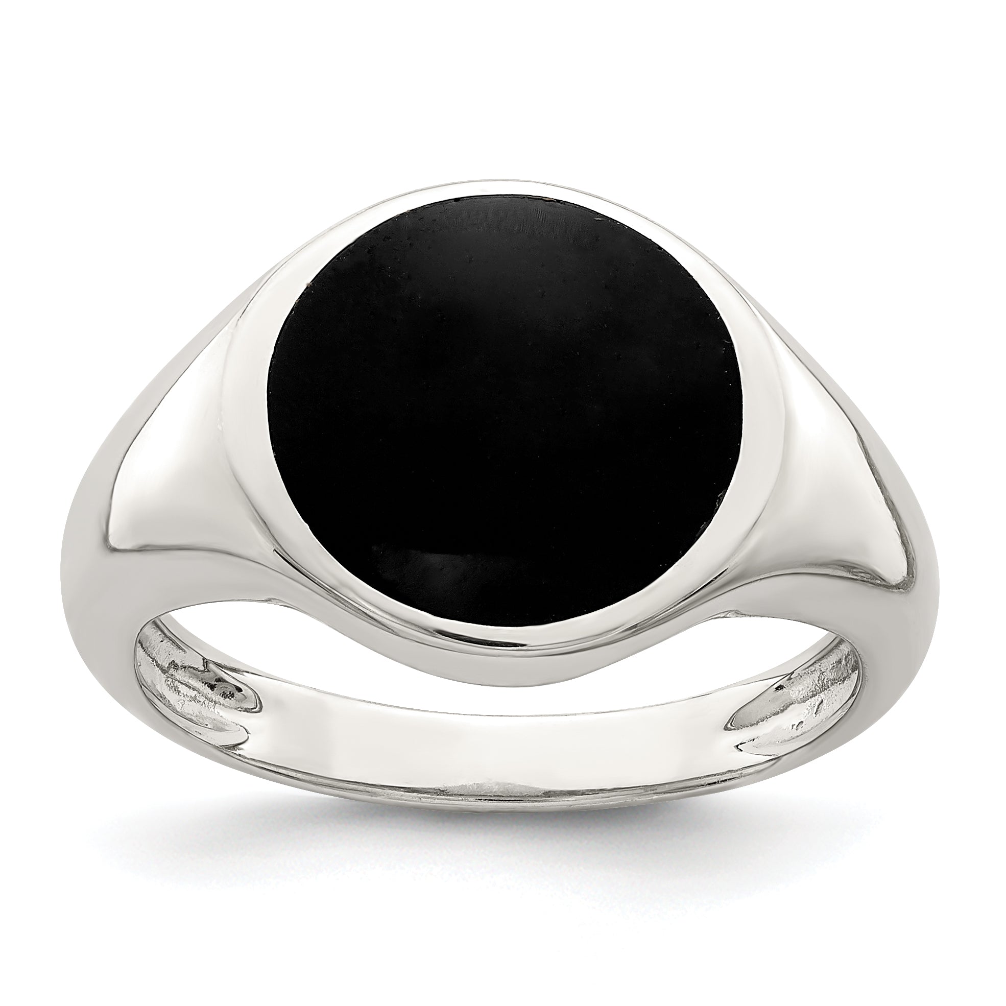 Sterling Silver Onyx Inlay Ring