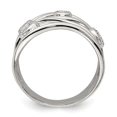 Sterling Silver Fancy CZ Ring