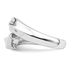 Sterling Silver Rhodium-plated Polished Shooting Stars Ring