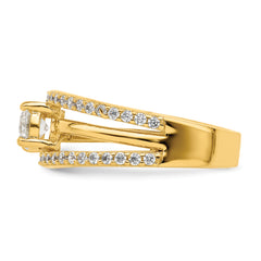 Sterling Silver Gold-plated CZ Ring