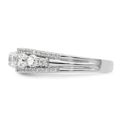 Sterling Silver Rhodium plated CZ Ring