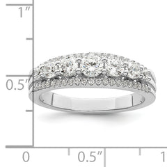 Sterling Silver Rhodium plated CZ Ring