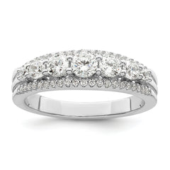 Sterling Silver Rhodium plated CZ Ring