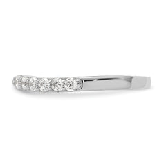 Sterling Silver Polished Rhodium-plated CZ Trio 3 Ring Set