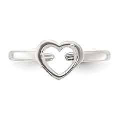 Sterling Silver Polished Heart Toe Ring