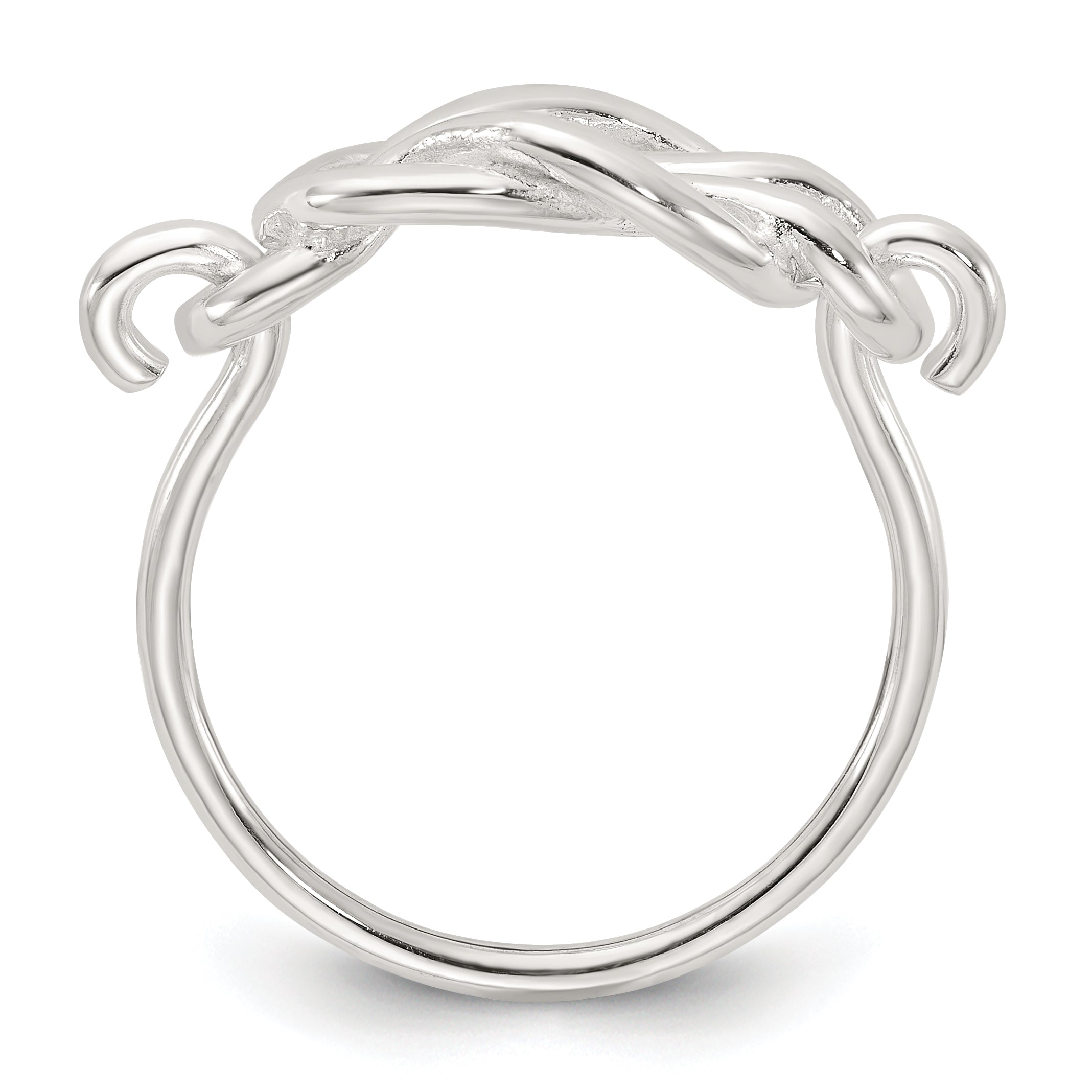 Sterling Silver Polished Double Fancy Knot Ring