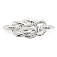 Sterling Silver Polished Fancy Knot Ring