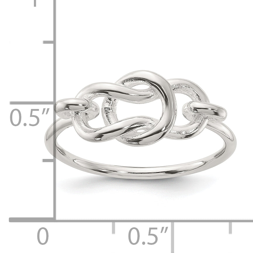 Sterling Silver Polished Fancy Knot Ring