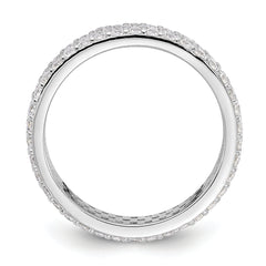 Sterling Silver Rhodium-plated 4mm CZ Eternity Band