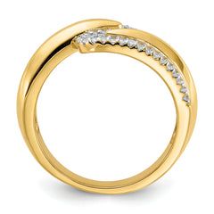 Sterling Silver Gold-tone Fancy CZ Ring