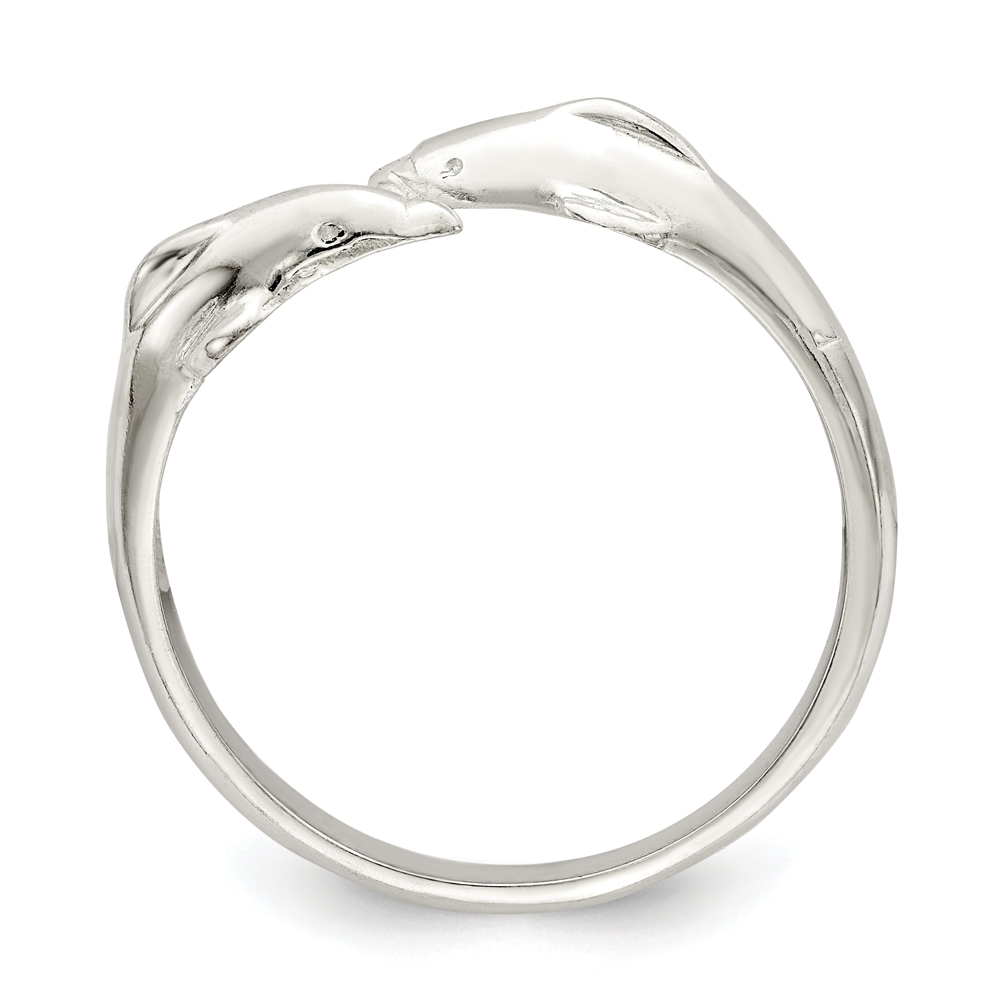 Sterling Silver Polished Dolphin Toe Ring