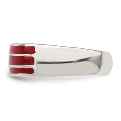 Sterling Silver Enameled Flag Toe Ring