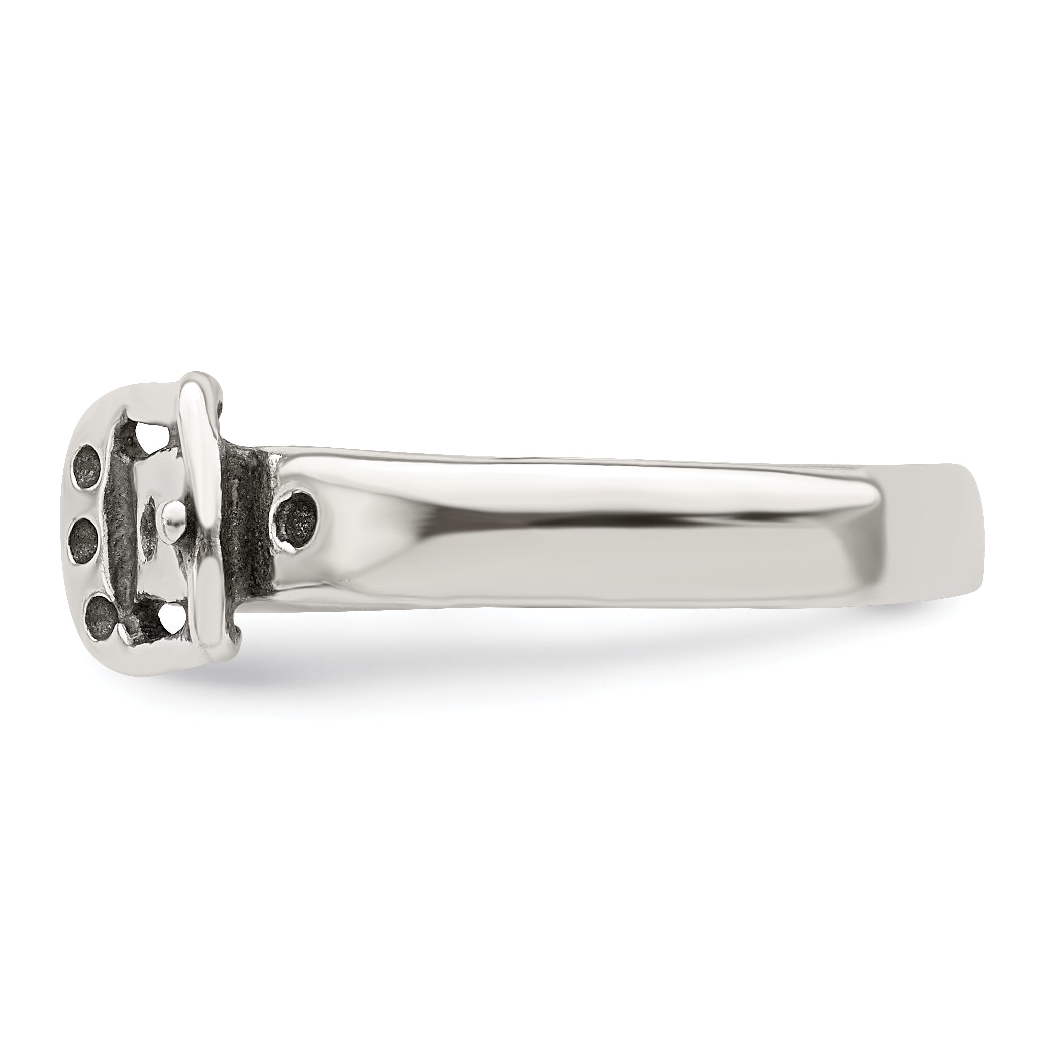 Sterling Silver Antiqued Buckle Toe Ring