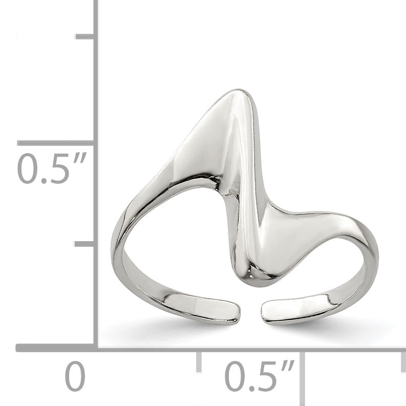 Sterling Silver Adjustable Polished Ring