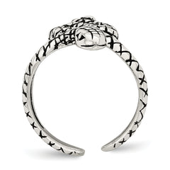 Sterling Silver Antiqued Snake Toe Ring