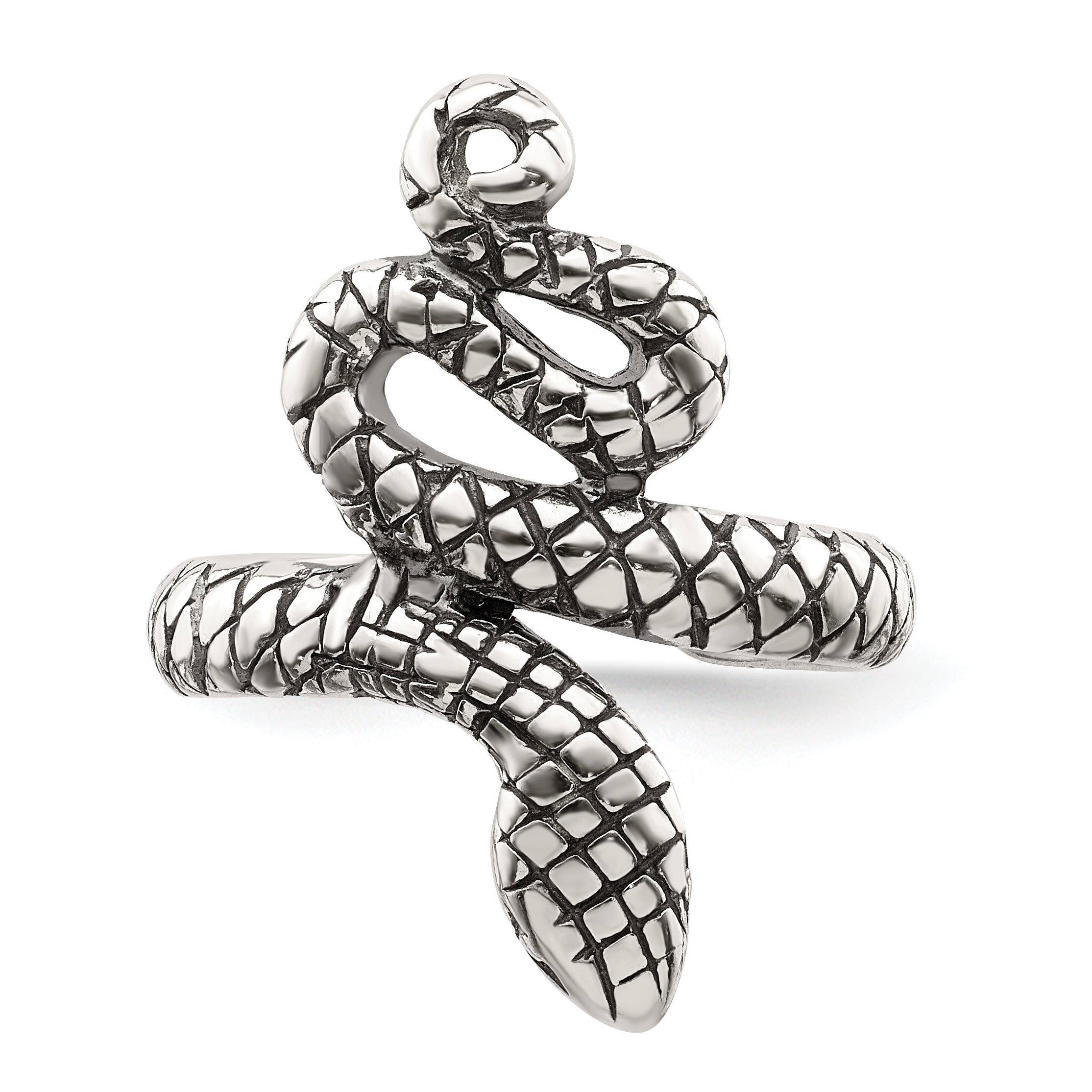 Sterling Silver Antiqued Snake Toe Ring