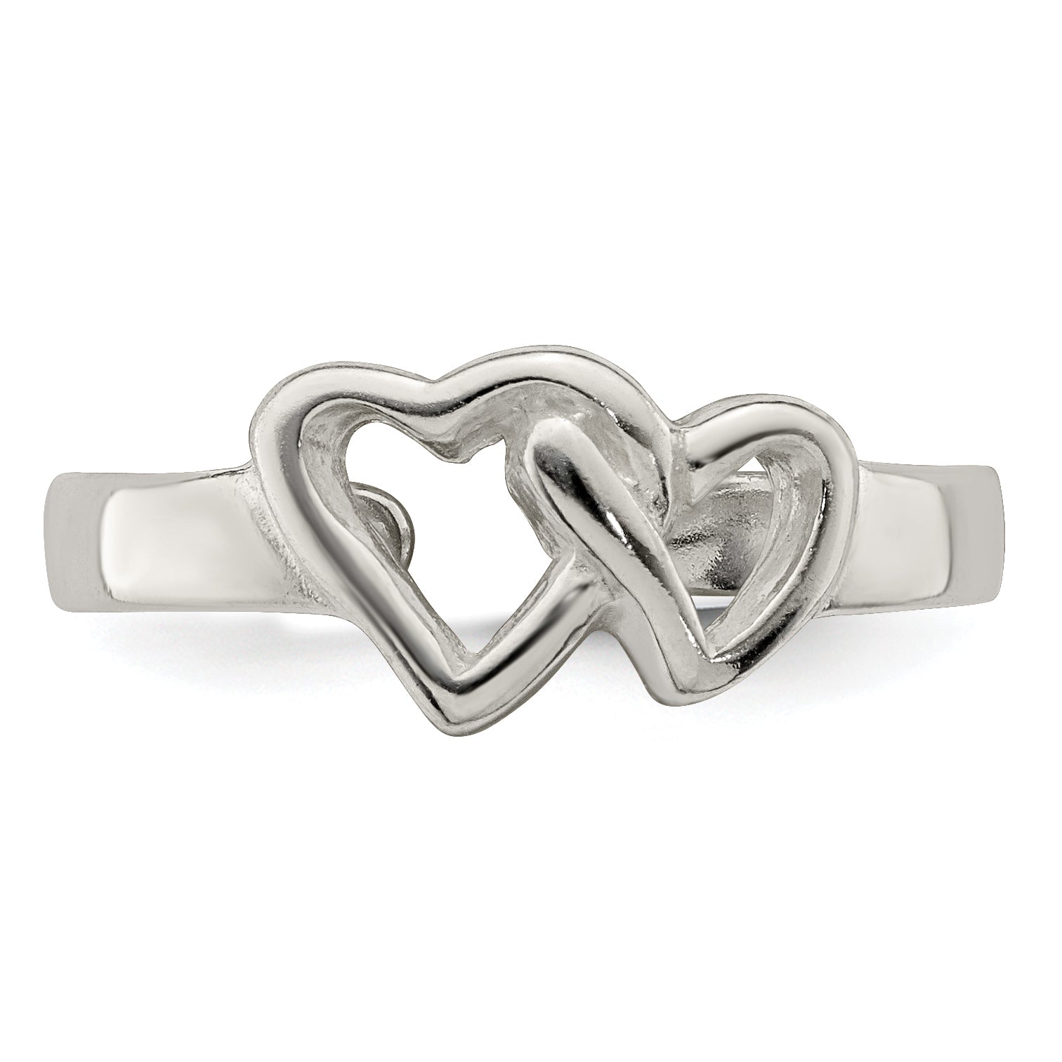 Sterling Silver Solid Heart Toe Ring